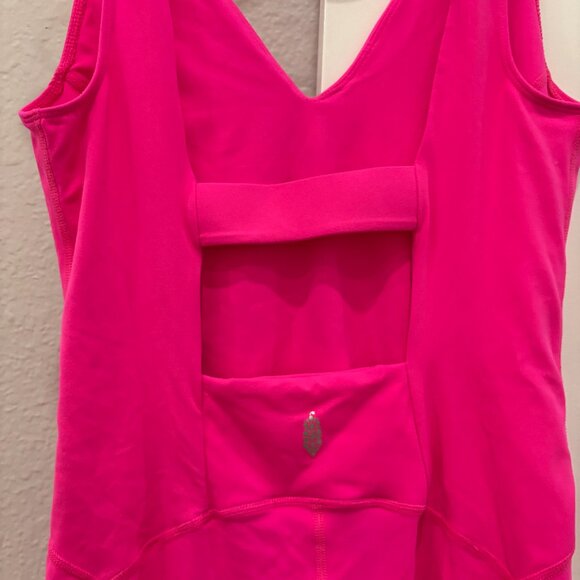 Free People Movement hot pink Never Better onesie one piece size medium - Picture 3 of 6